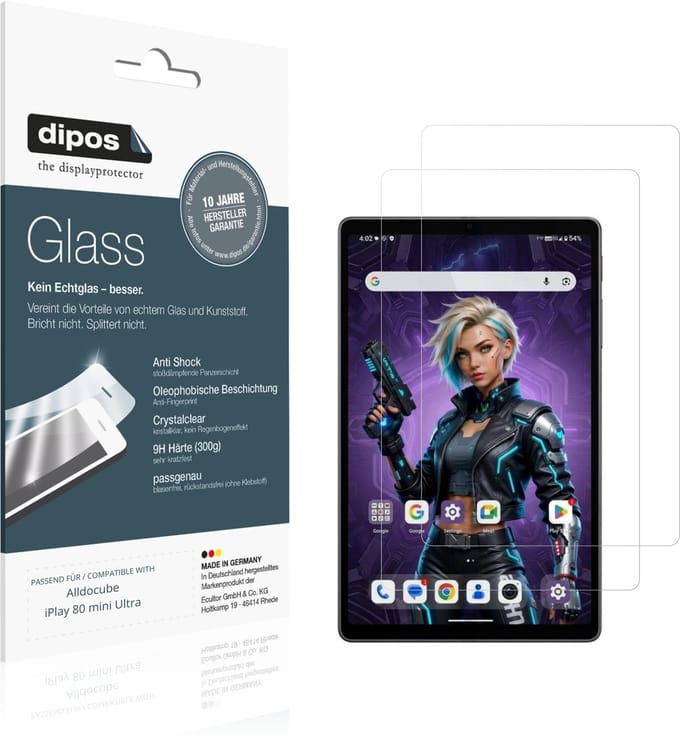dipos – 2x Pantserfolie geschikt voor Alldocube iPlay 80 mini Ultra | 9H Screenprotector