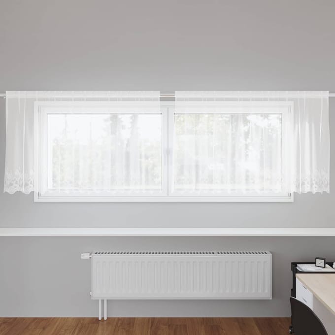 vidaXL Kantgordijn Wit 100 x 300 cm Polyester