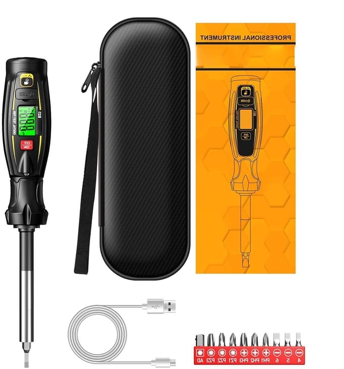 Spanningszoeker - Testschroevendraaier - Elektrisch testen - Contactloos meten - 19 cm - Zwart