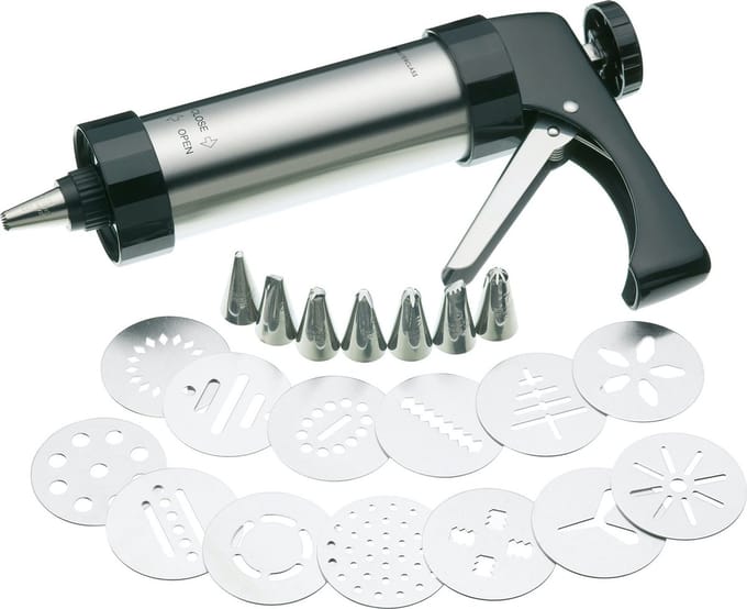KitchenCraft Masterclass Koekjesmaker en Glazuur Set voor Taart Decoraties - 22 stuks
