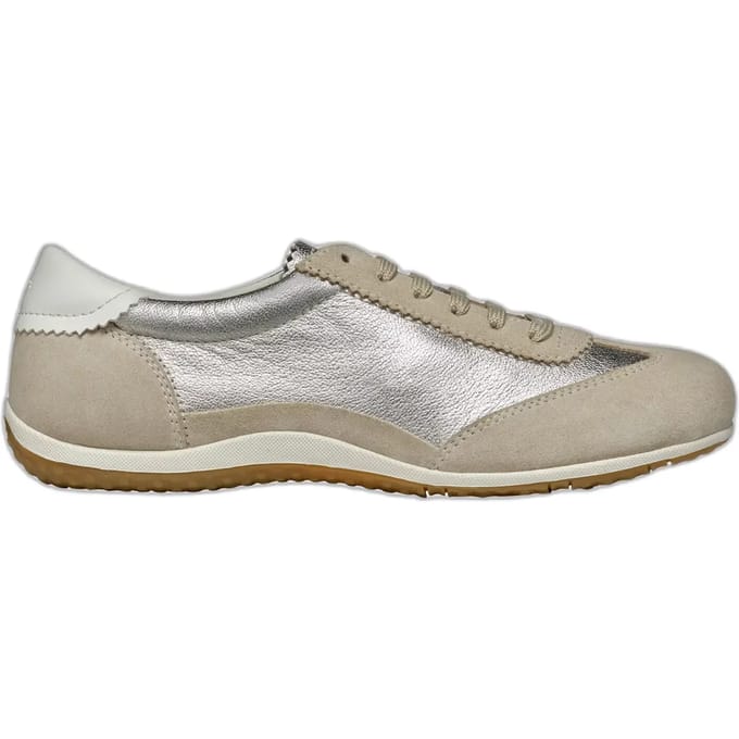 GEOX VEGA DAMES Sneakers - LICHT TAUPE/LICHT GOUD