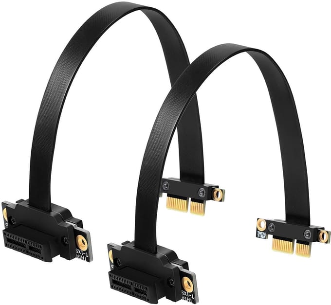 Pci Express Verlengkabel - 36PIN Kabel - Component Verbinding - Vergulde Stekker 90 Graden - 20 cm