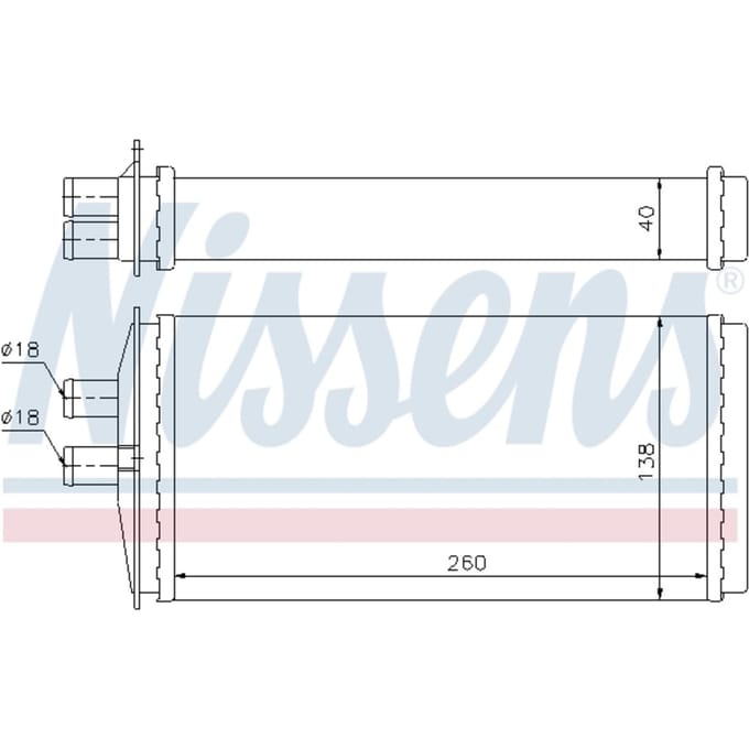 Warmtewisselaar, interieur verwarming NISSENS 73655