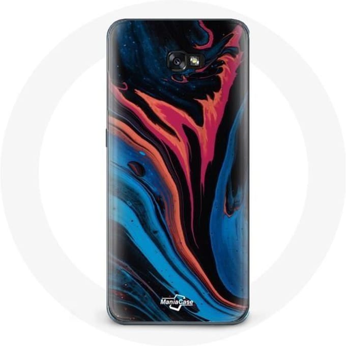 Hoesje voor Samsung Galaxy A3 2017 Abstracte textuur blauw zwart rood