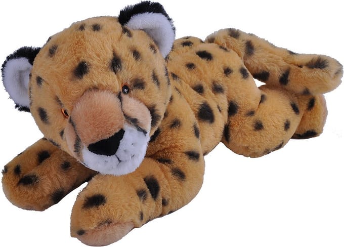 Wild Republic Eco-kins Jachtluipaard knuffel - 30 cm - pluche - Cheetah knuffeldier - gerecycled polyester