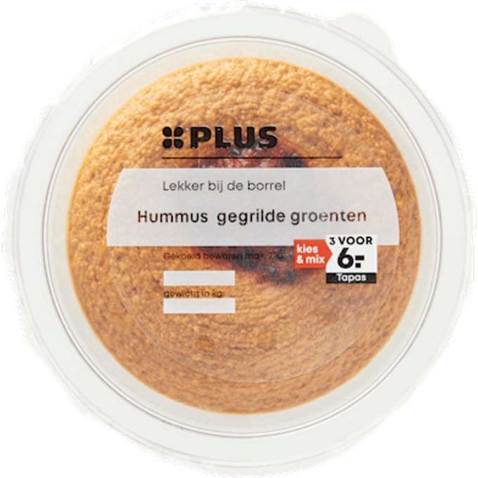 Hummus gegrilde groenten