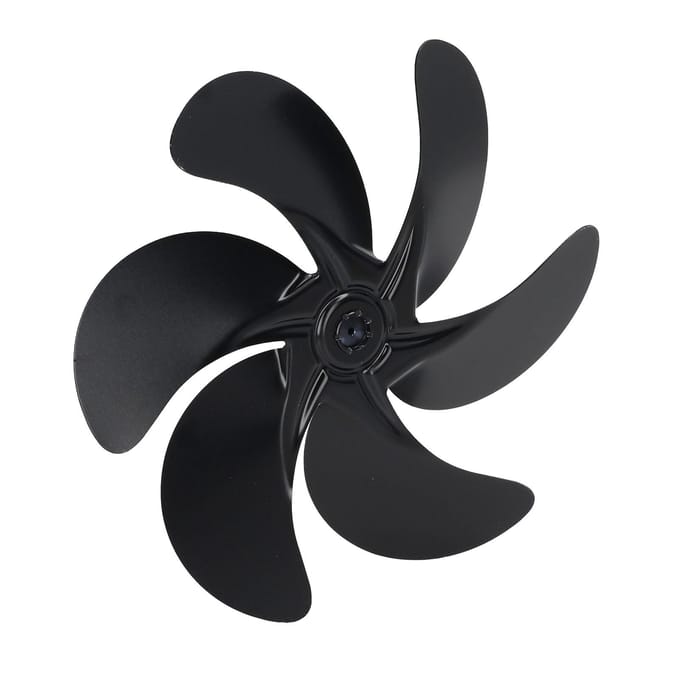 Pale de ventilateur de poêle Alliage d'aluminium Résistant aux hautes températures Noir Pale de rechange pour ventilateur de cheminée 6