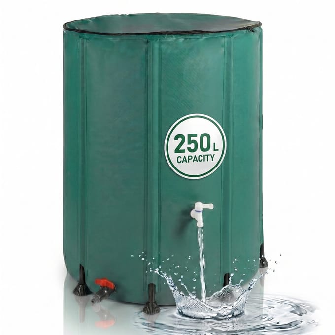 Regenton - 250 l - met kraan - groen