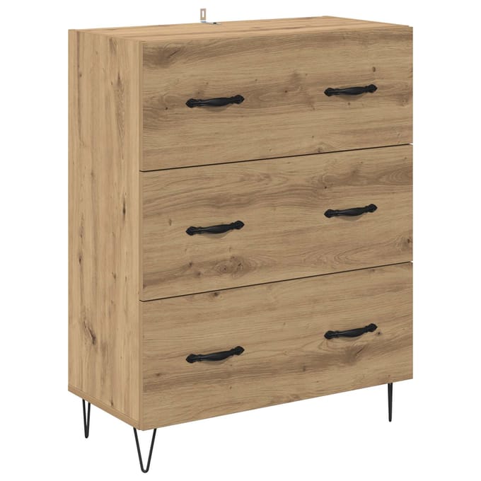 vidaXL - Dressoir - Artisan - Eiken - 69,5 - x - 34 - x - 90 - cm