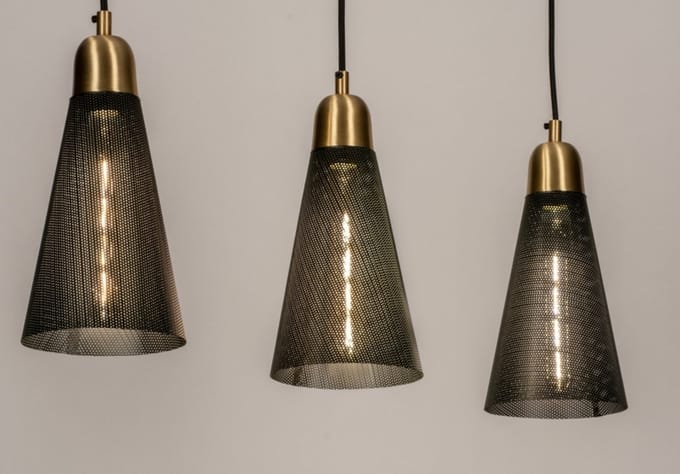 Lumidora Hanglamp 73803 - TEMBO - 3 Lichts - E27 - Zwart - Metaal