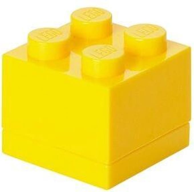 LEGO - Opbergbox Mini Brick 4 - Polypropyleen - Geel