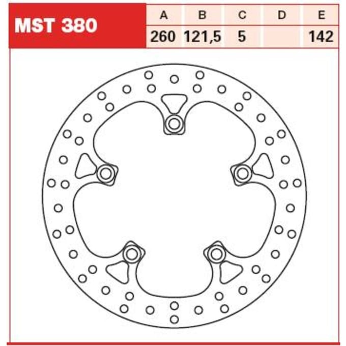 Remschijf TRW MOTO MST380