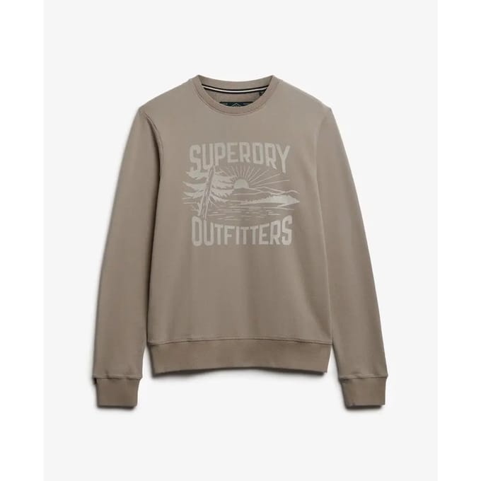 Superdry Retro Outdoor Relaxed Fit Sweatshirt Beige L Man