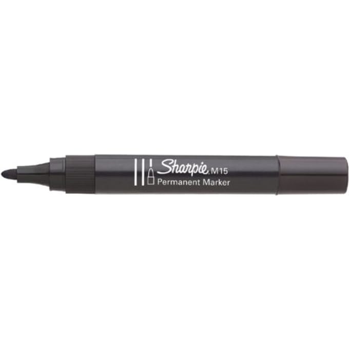 Sharpie M15 Permanent Markers | Bullet Tip | Black |12 Count