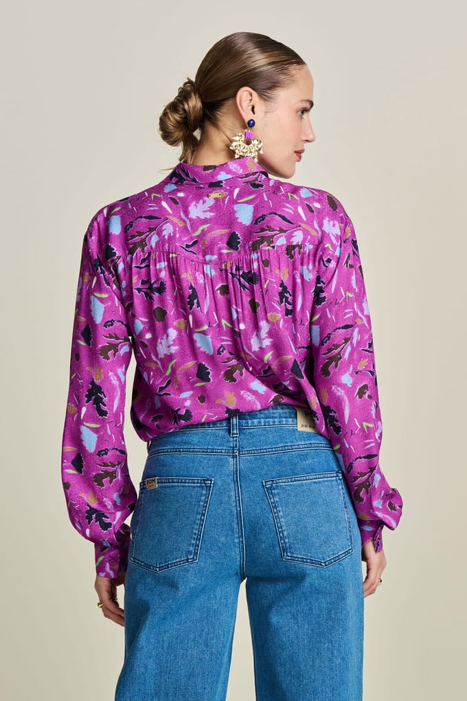 POM Amsterdam Blouse - Milly Featherfest Cactus Pink Taglia: 34 | Magliette intime Outlet | Donna | Rosa