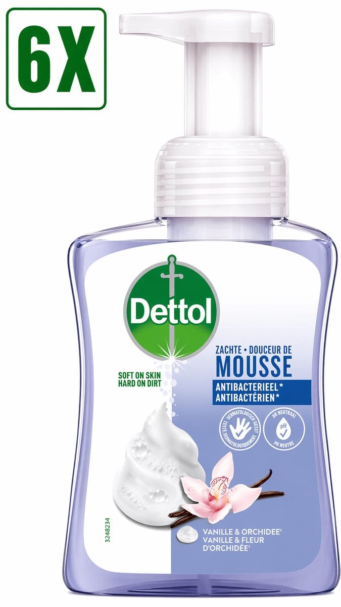 6 x Dettol Foam Handzeep Orchidee & Vanille - 250 ml