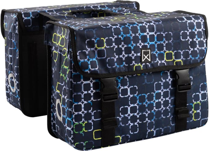 Willex - Dubbele Tas - Cyber - Universele Bevestiging - 34 liter - Blauw