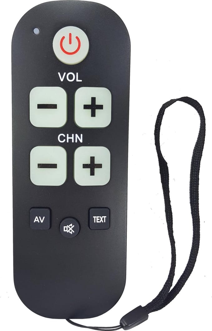 Senioren afstandsbediening voor ALLE Philips televisie's