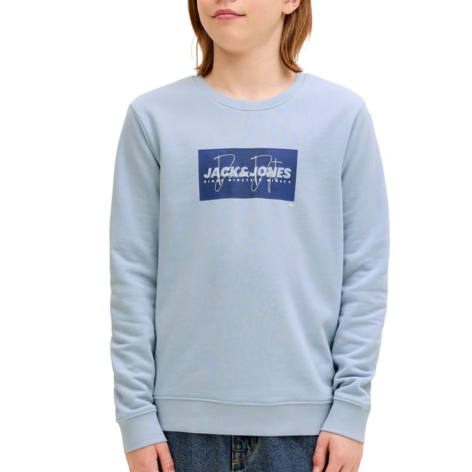 JACK&JONES - Cole Print Crew Sweater Junior - Maat 128