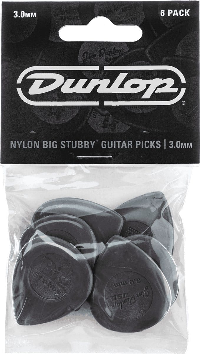 Jim Dunlop Big Stubby - Plectrums - Player's Pack 6 Stuks - 3,00 mm