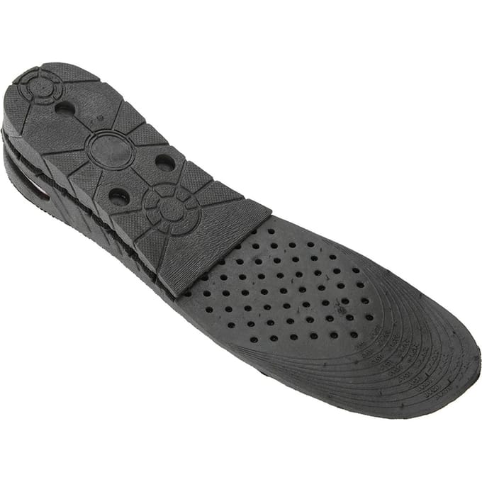 Semelles à quatre couches à hauteur réglable Unisexe PU Talonnette Hauteur Plus Grande Semelles 03 2 layers black