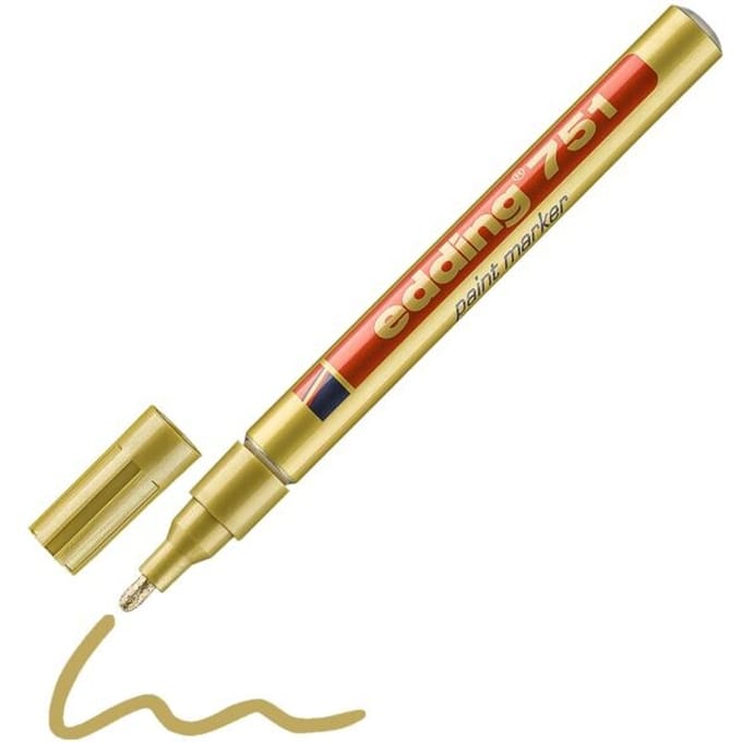 Edding Glanslakmarker 751 Rond 1-2 Mm Aluminium Goud