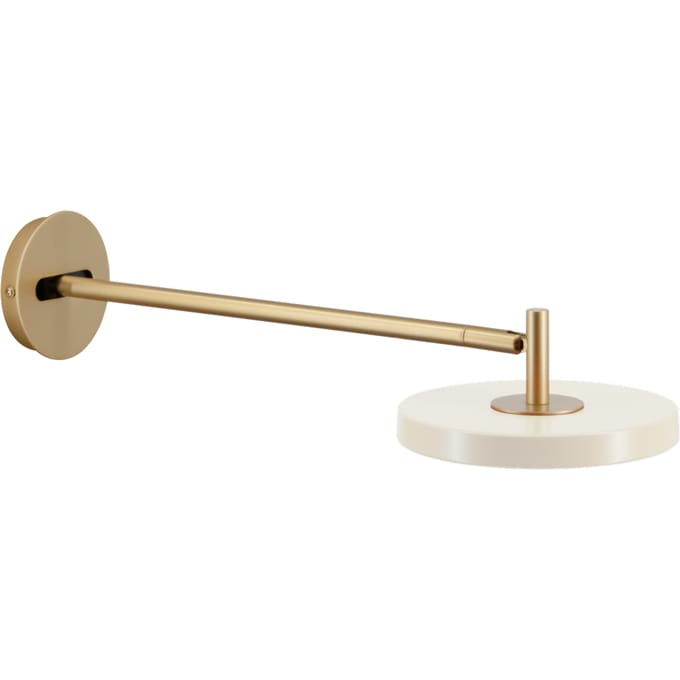 UMAGE LED wandlamp Asteria Long, wit/messing, stekker