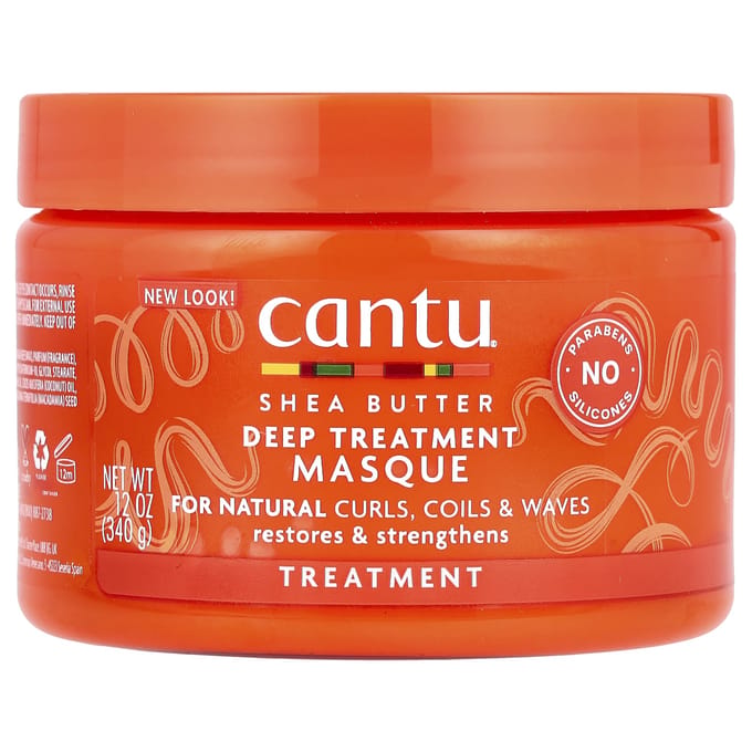 Cantu, Shea Boter voor Natuurlijk Haar, Diepwerkend Behandelingsmasker, 12 oz (340 g) brown