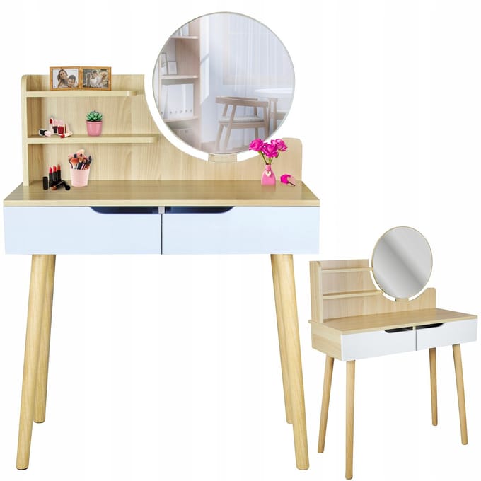 Kaptafel met spiegel SCANDI cosmetics Scandinavisch
