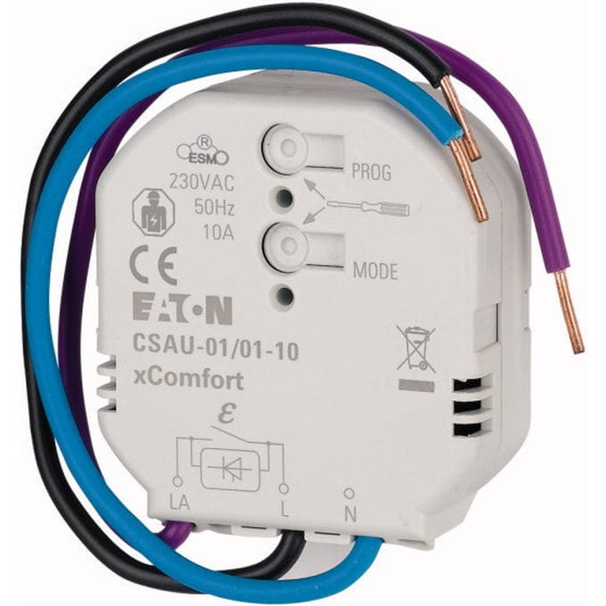 CSAU-01/01-10 Eaton xComfort Schakelactor Schakelvermogen (max.) 2300 W Wit