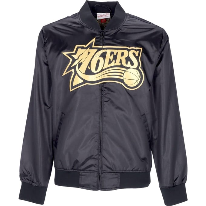 NBA Big Face 4.0 satijnen herenjas Hardwood Classics Phi76e zwart/originele teamkleuren