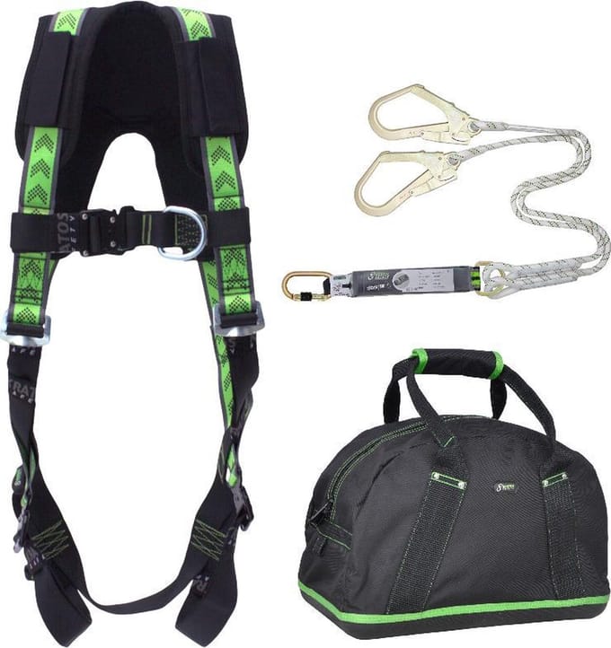 Kratos Complete set valbeveiliging Standaard-Plus - Dubbele leeflijn 1,5mtr - Maat S-L