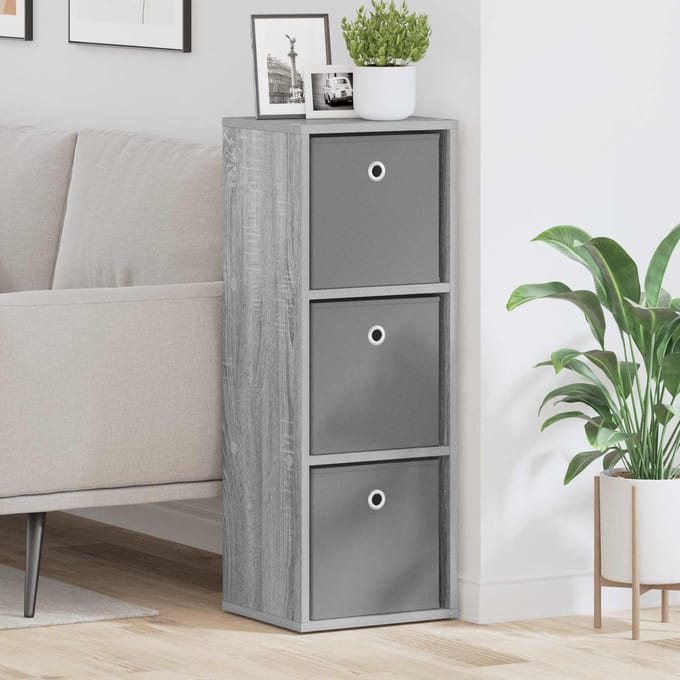 vidaXL - Dressoir - met - lade - Grijs - Sonoma - 30,5 - x - 27 - x - 84,5 - cm