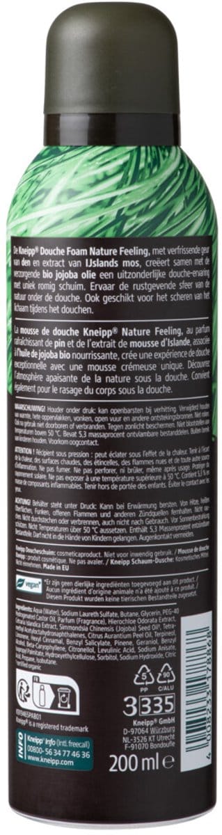 Kneipp Douche Foam Men Nature Feeling - 6 x 200 ml - Voordeelverpakking