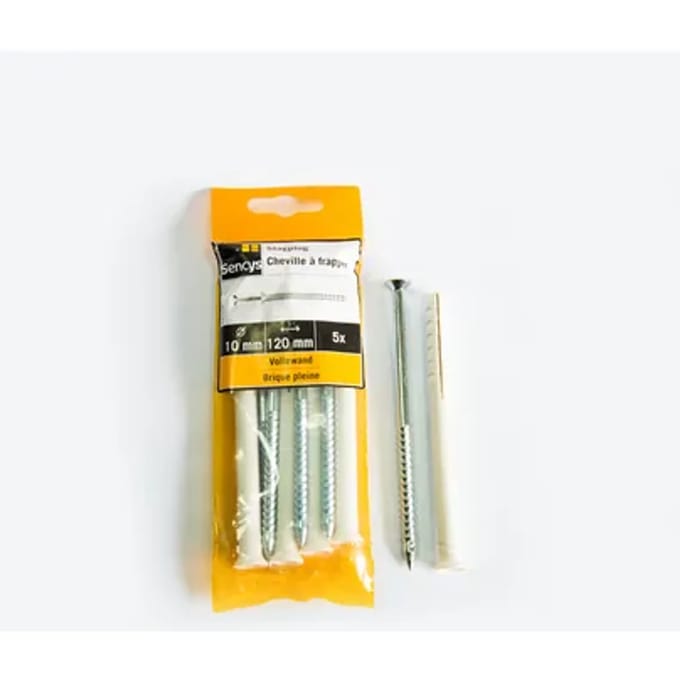 Sencys Slagplug Kunststof - Diam. 10x120mm - 5 Stuks