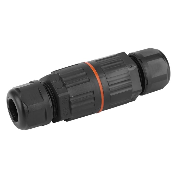 Boîte de jonction étanche IP68 pour lampe d'extérieur Connecteur de câble électrique avec connecteur rapide à 3 broches noir