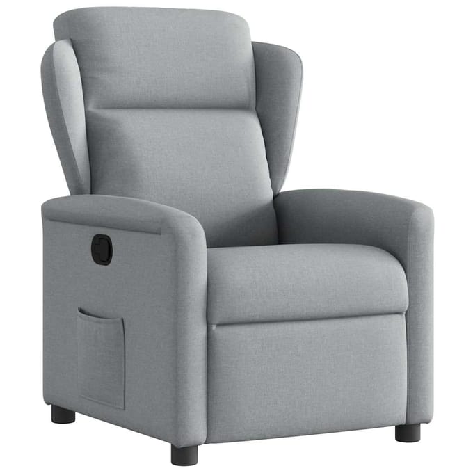 Vidaxl Fauteuil Slaapbank, Lichtgrijs, Gestoffeerd met Stof