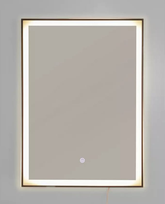 Habitat Rechthoek Backlight LED Spiegel - Zwart