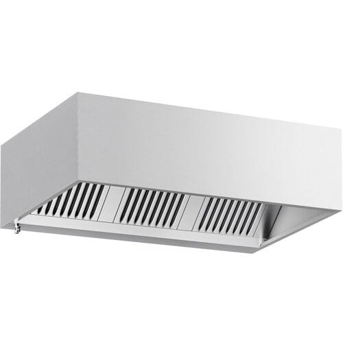 GGM Gastro Kastenhaube - 1600mm - mit Filter & Lampe Zilver