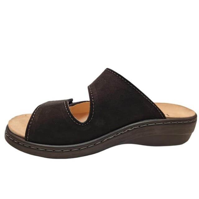 Longo 1135535 Schwarz Dames Slides Slippers - Zwart - 36