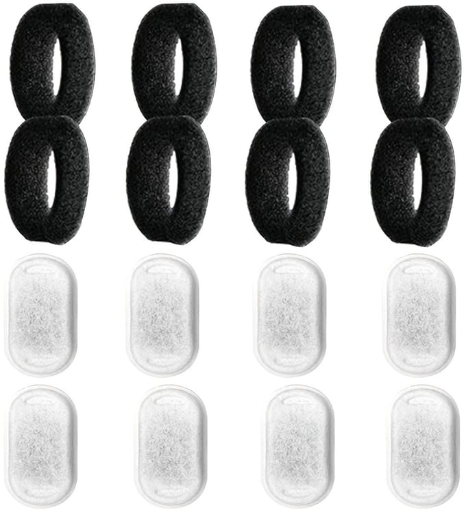 Livé® 8 Stuks Kattenfontein Filters – Actieve Kool & Spons