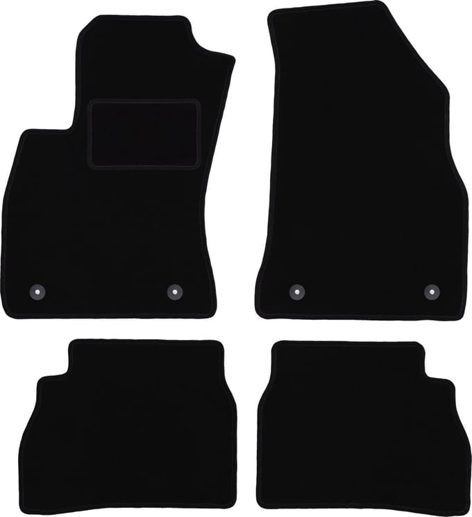 Zwarte velours vloermatten voor: Opel Combo D 0 (2011-2018)