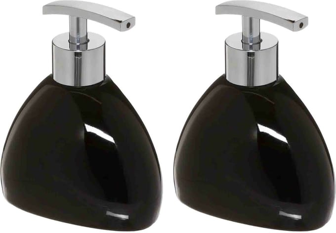 5five Zeeppompjes/zeepdispensers van keramiek - 2x stuks - 300 ml