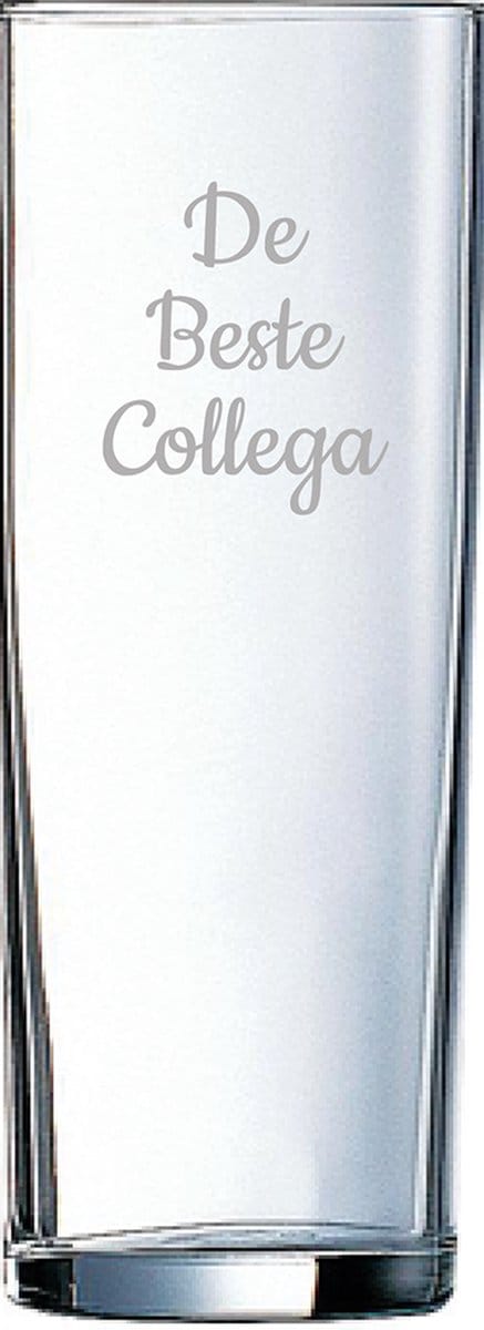 Gegraveerde longdrinkglas 31cl De Beste Collega