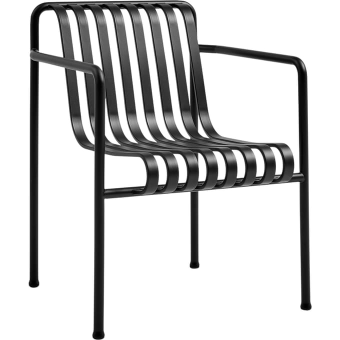 HAY - Palissade Dining Arm Chair - antraciet - zwart