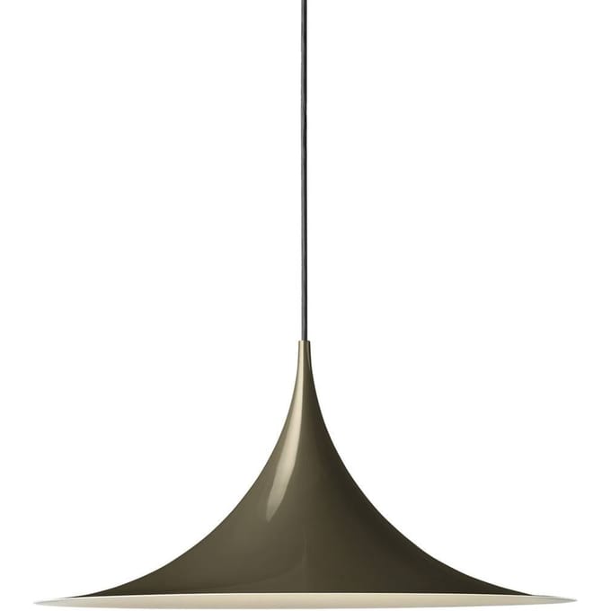 Gubi Hanglamp Semi, Ø 47 cm, glanzend cacaobruin