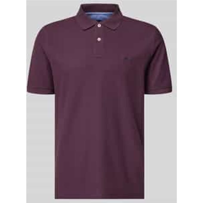 Fynch-Hatton Polo Uni Color Supima Cotton Aubergine / male