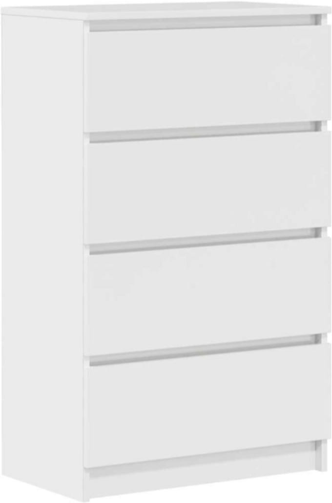 Dressoir 60x35x98,5 cm bewerkt hout hoogglans wit
