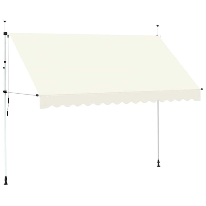 vidaXL - Luifel - handmatig - uittrekbaar - 350 - cm - crème