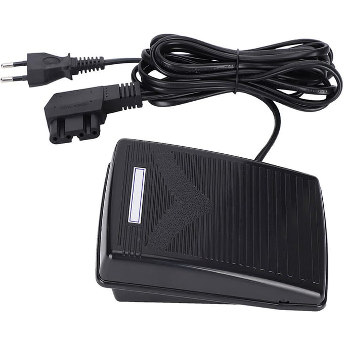 Naaimachinepedaalschakelaarcontroller Multifunctionele huishoudelijke doe-het-zelfaccessoires( Ronde plug  ) black